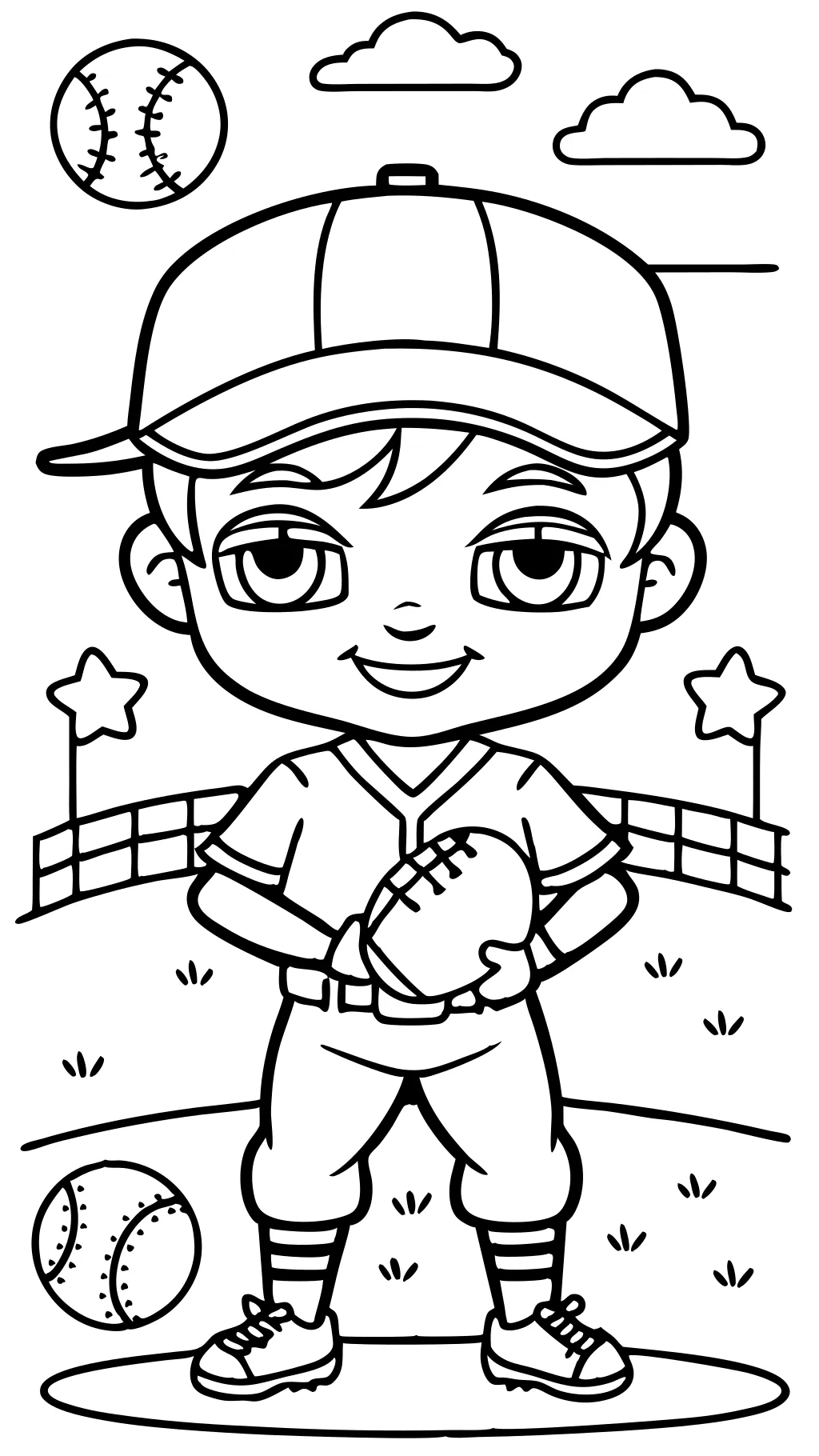 free printable baseball coloring pages